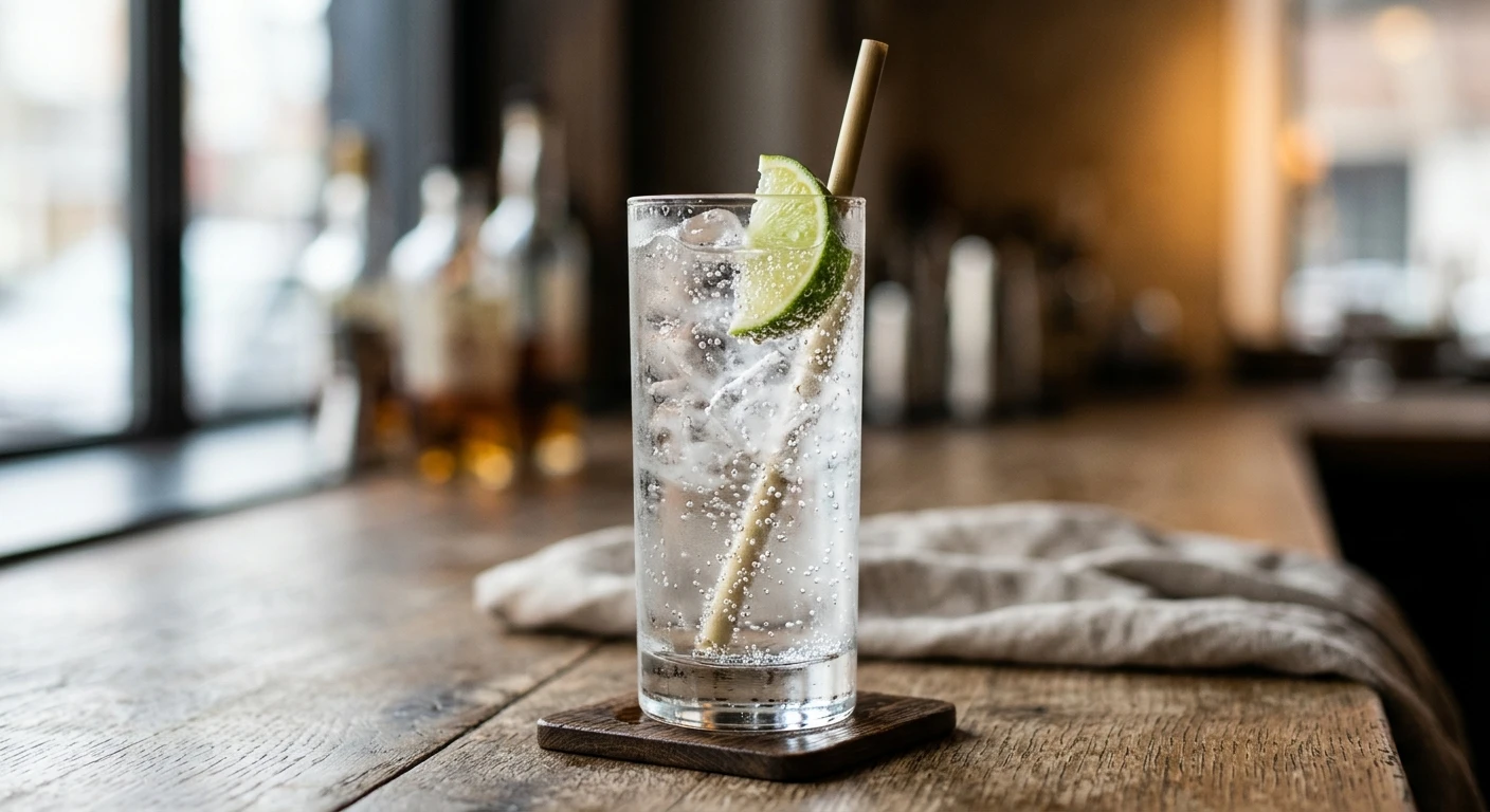 Vodka Soda cocktail