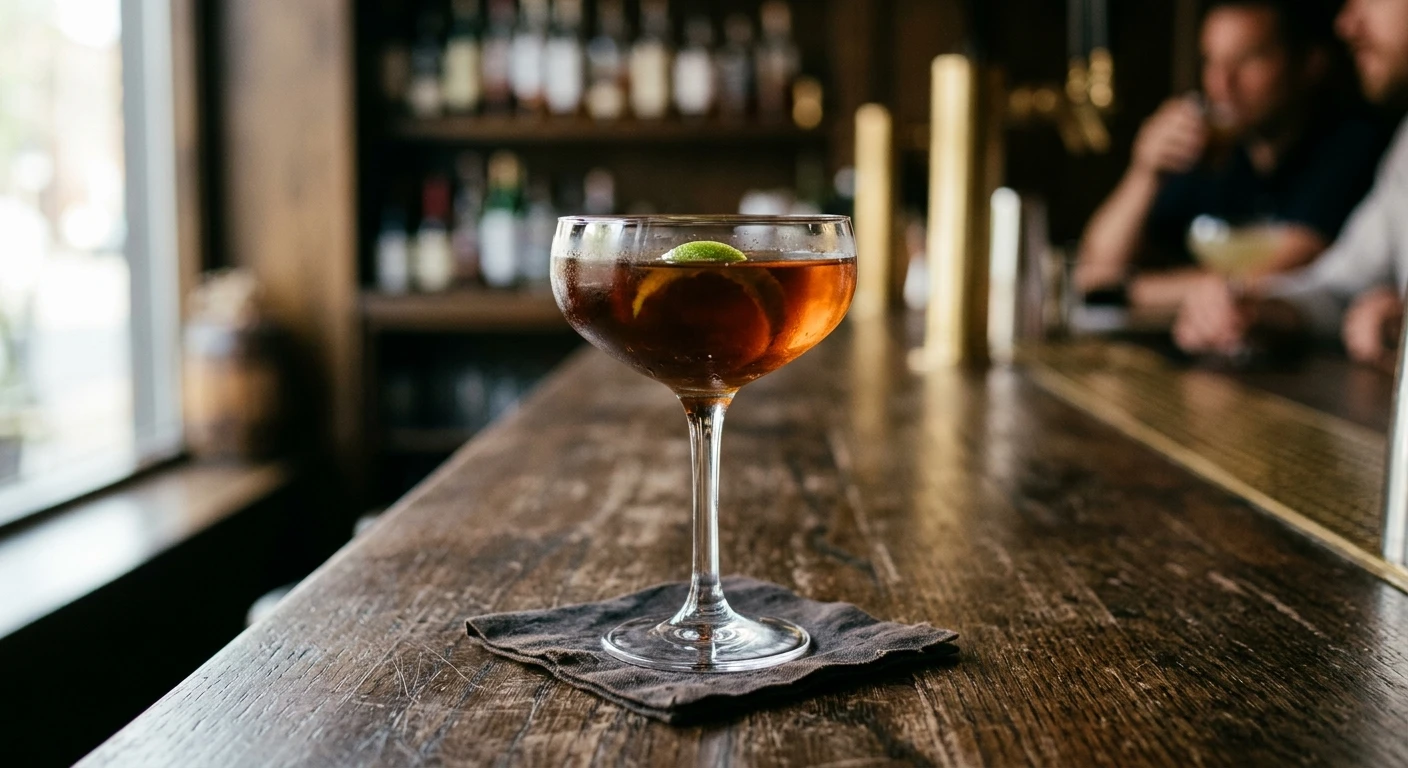 Queen Bee cocktail in a coupe glass