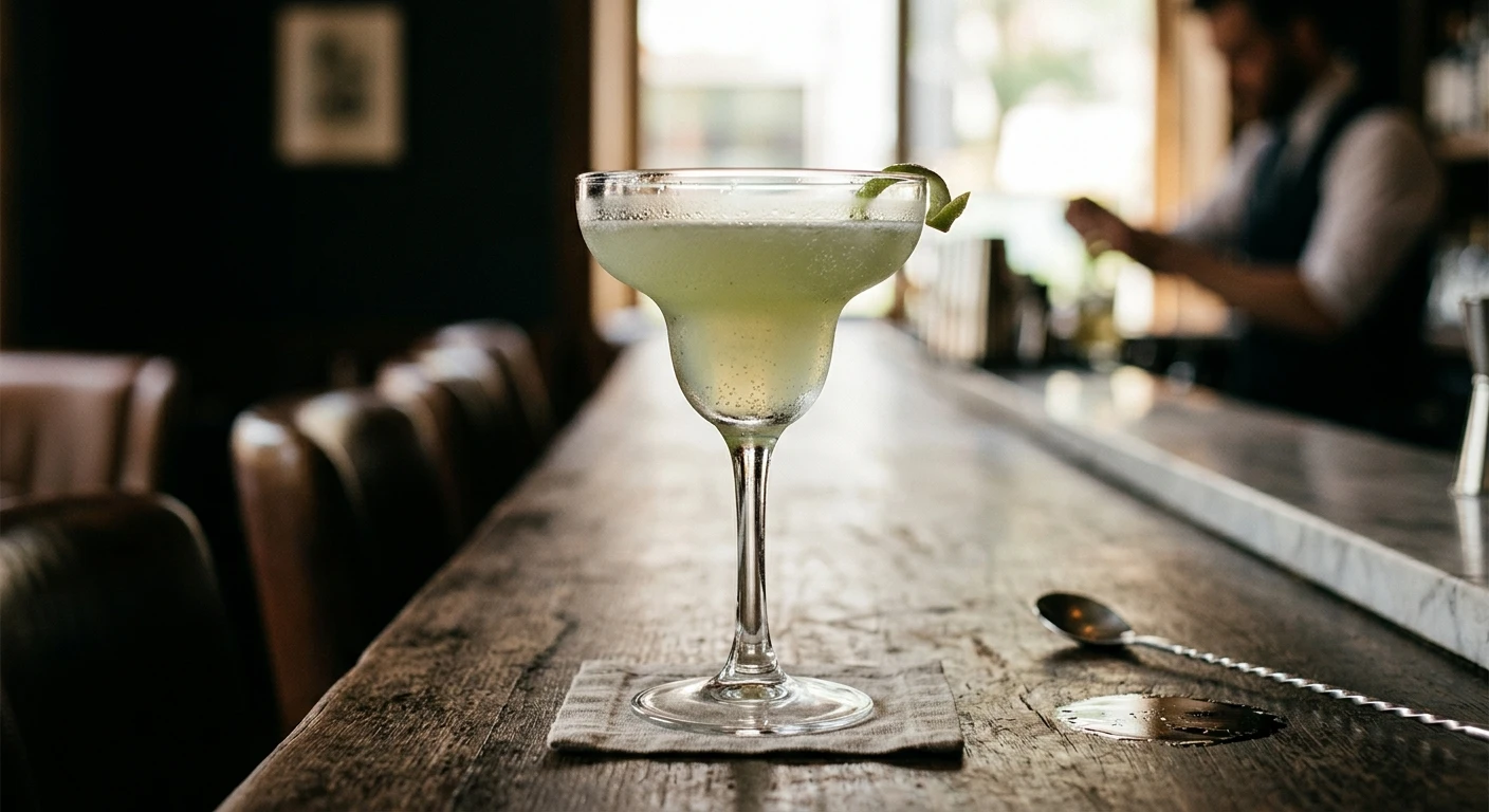 Death in the Afternoon cocktail in a margarita glass