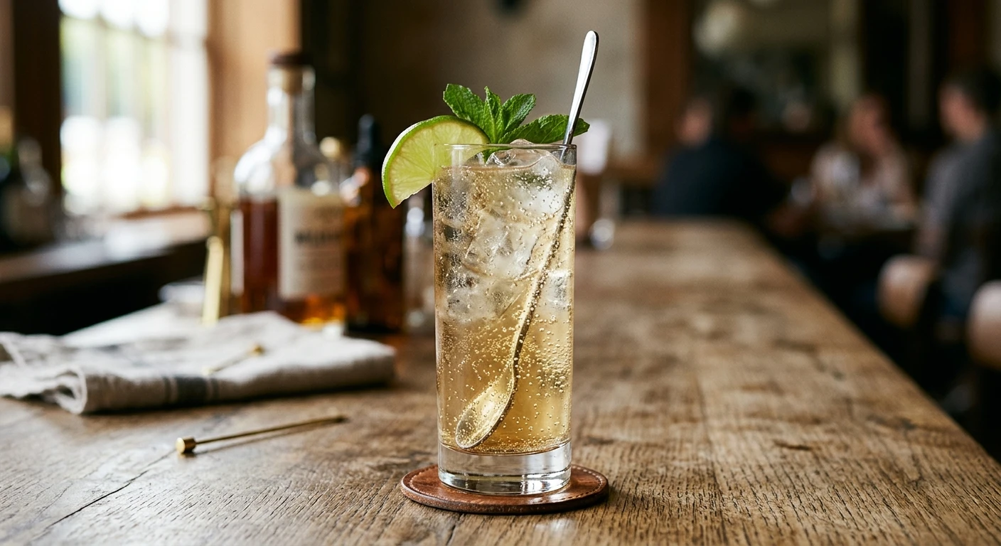 Dragonfly cocktail in a highball glass