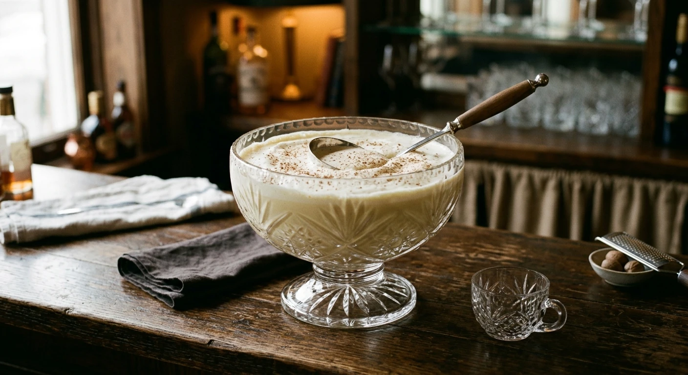 Egg Nog #4 punch in a punch bowl