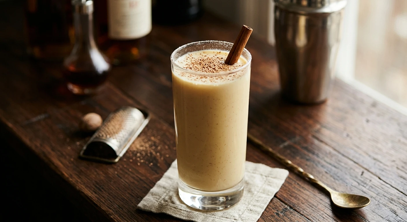 Egg Nog - Healthy punch in a collins glass
