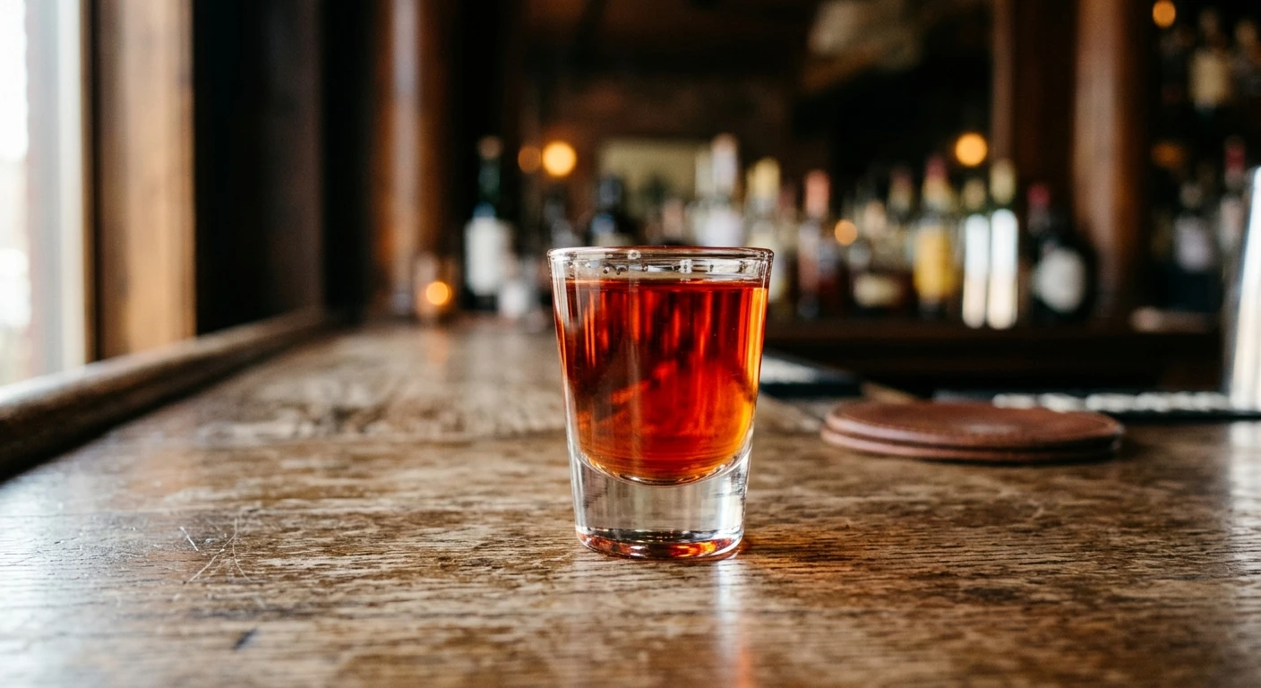 Damned if you do shot in a shot glass
