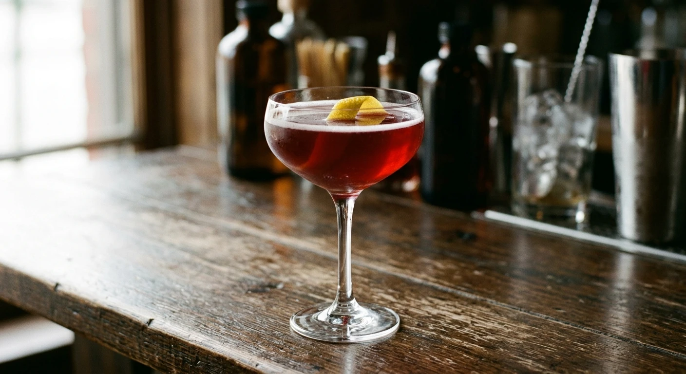 Blackthorn cocktail in a cocktail glass