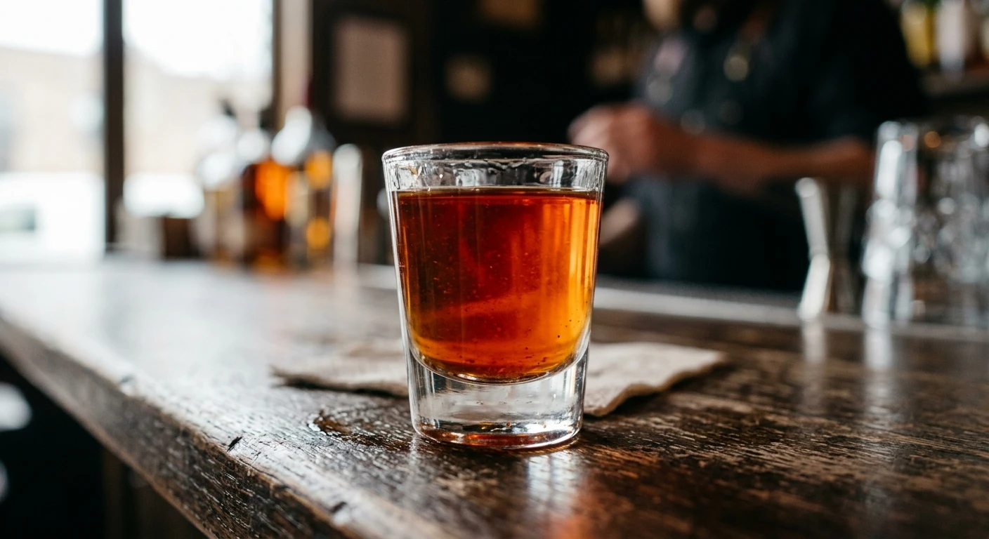 Fahrenheit 5000 shot in a shot glass