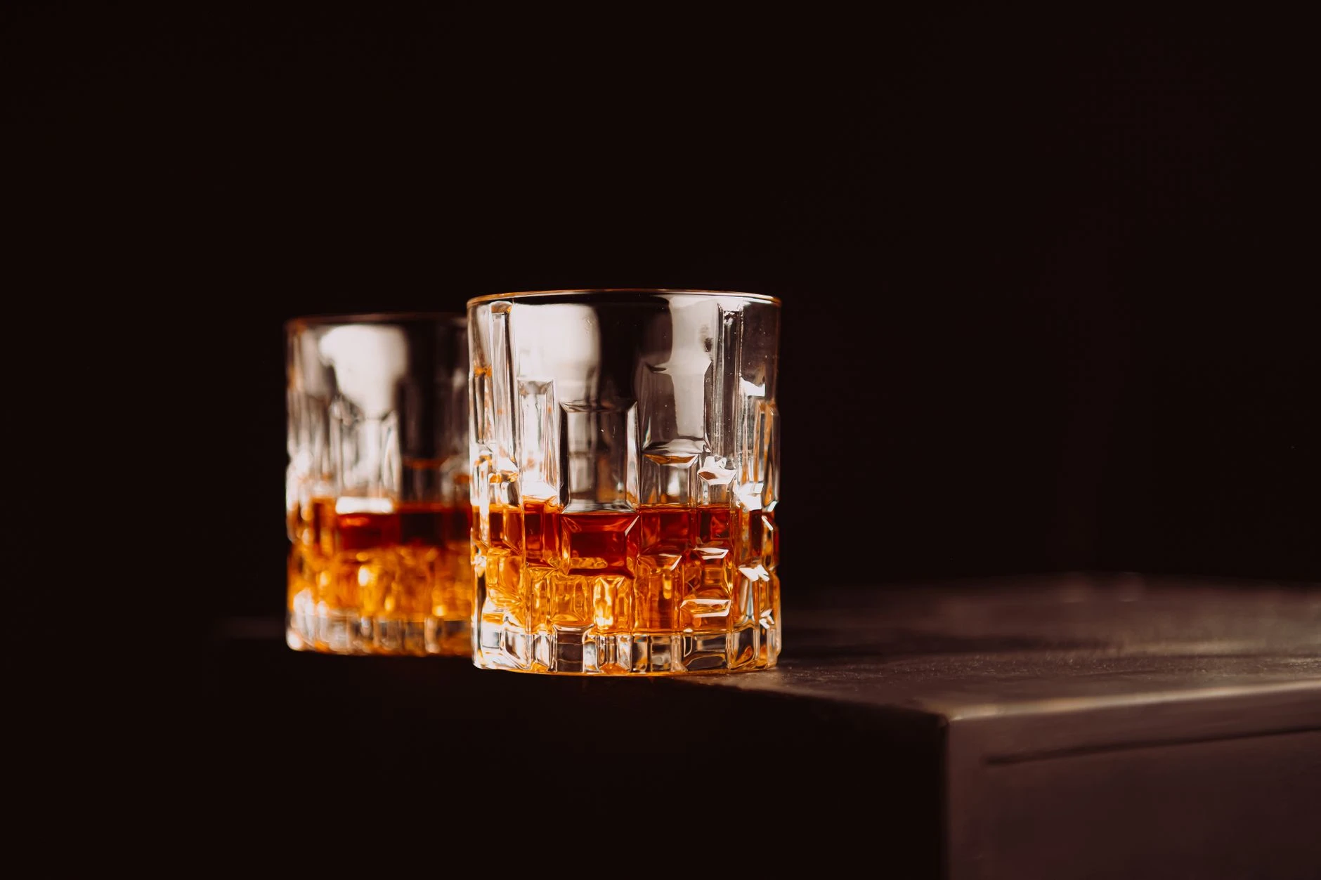 Rum Old-fashioned cocktail